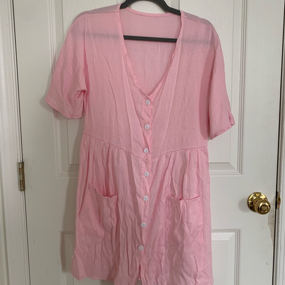 Button up smock dress
